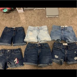 Abercrombie Kids - size 7/8 - 6 pairs jean shorts